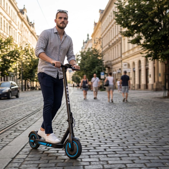 Hulajnoga elektryczna AERIUM MaxRide T500 niebieska Hulajnoga elektryczna AERIUM MaxRide T500 niebieska